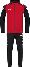 Jako Polyester Performance mit Kapuze Trainingsanzug rot/schwarz
