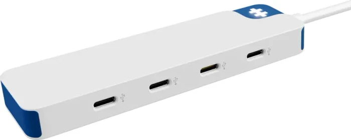 Targus HyperDrive Flex 4 USB-C Hub, USB-C 3.0 [Stecker], weiß