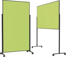 Magnetoplan Moderationstafel VarioPin, mobile Pinnwand mit grünen Filz, schwarz/grün, 100x180cm