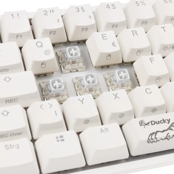 Ducky One 2 Pro Mini, PBT, weiß, LEDs RGB, Kailh Box WHITE, USB, DE