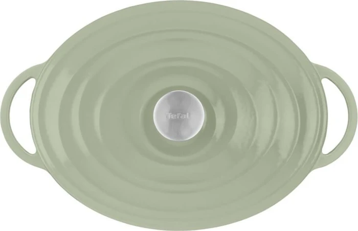 Tefal E25806 Lov Gusseisen Kochtopf Bräter oval 34x26cm hellgrün