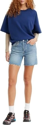 Levi's 501 Mid-Thigh Shorts Jeans medium indigo/destrcuted (Damen)