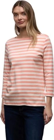 Street One Gestreiftes Shirt langarm light apricot (Damen)