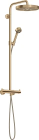 Hansgrohe AXOR One Showerpipe mit Thermostat und Kopfbrause 280 1jet brushed bronze