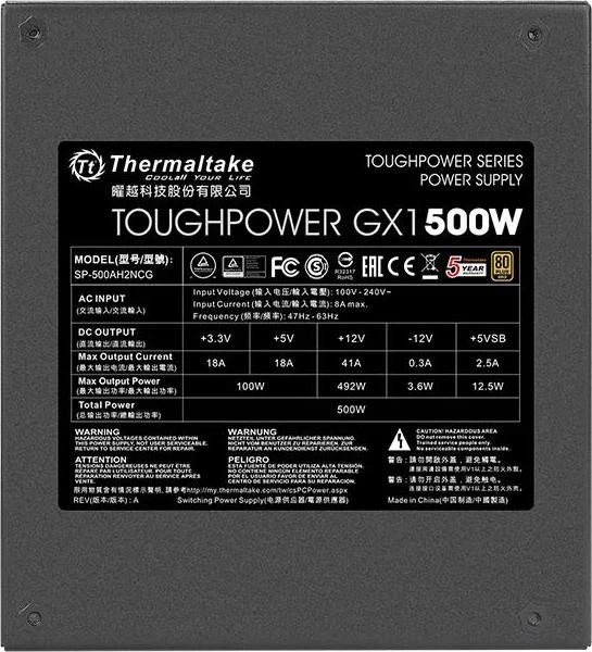 Thermaltake ToughPower GX1 500W, ATX 2.4