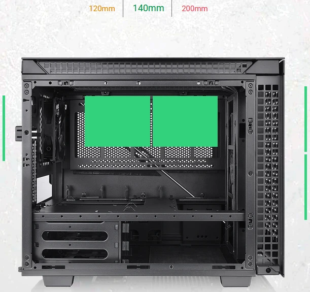 Thermaltake Divider 200 TG Air, schwarz, Glasfenster