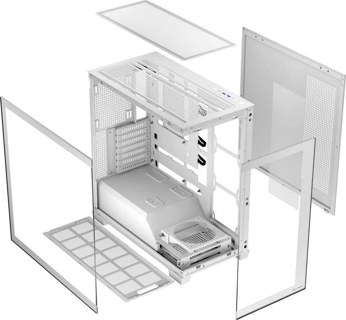 Modecom Volcano Stellar NF White, Glasfenster