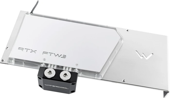Watercool Heatkiller V eBC GPU Active Backplate RTX 3080/3090 EVGA FTW3, Nickel Silver, ARGB