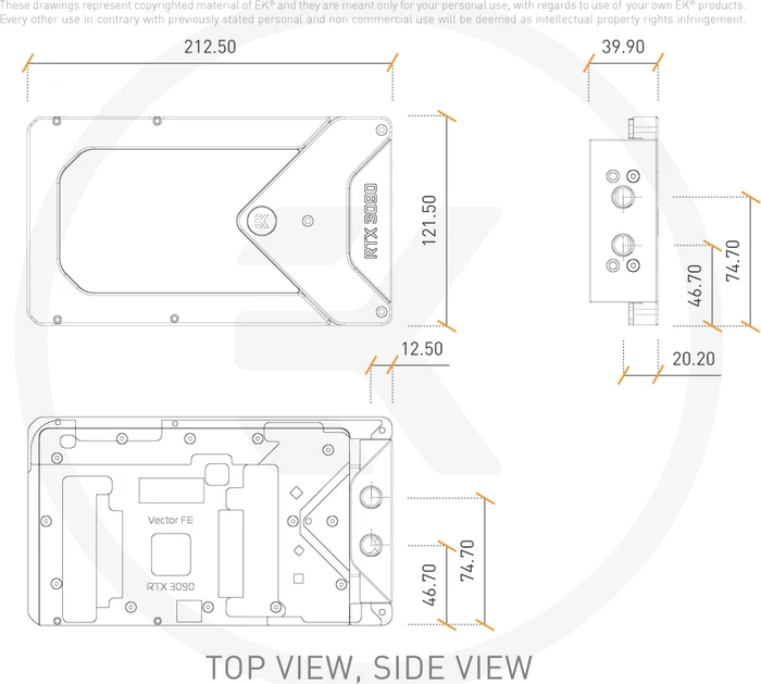 EK Water Blocks Quantum Line EK-Quantum Vector FE RTX 3090 D-RGB Active Backplate Black Special Edition