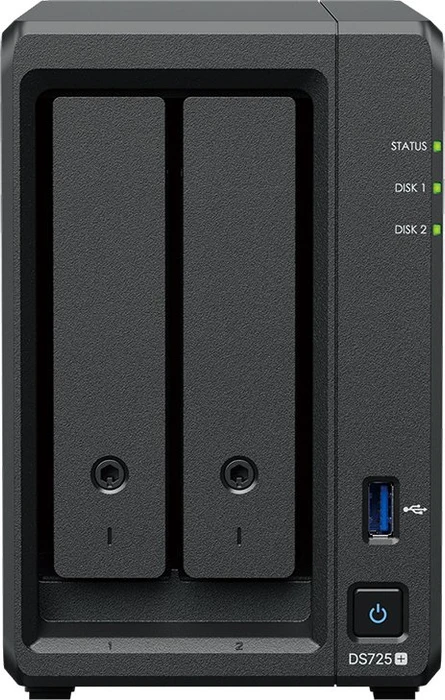 Synology DiskStation DS725+, 4GB RAM ECC, 1x RJ-45 2.5GBase-T, 1x RJ-45 1000Base-T