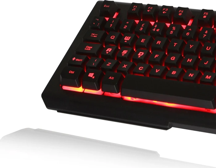 CiT WKB208 Avenger 3 Colour LED Iluminated Gaming Keyboard and Mouse, USB, UK