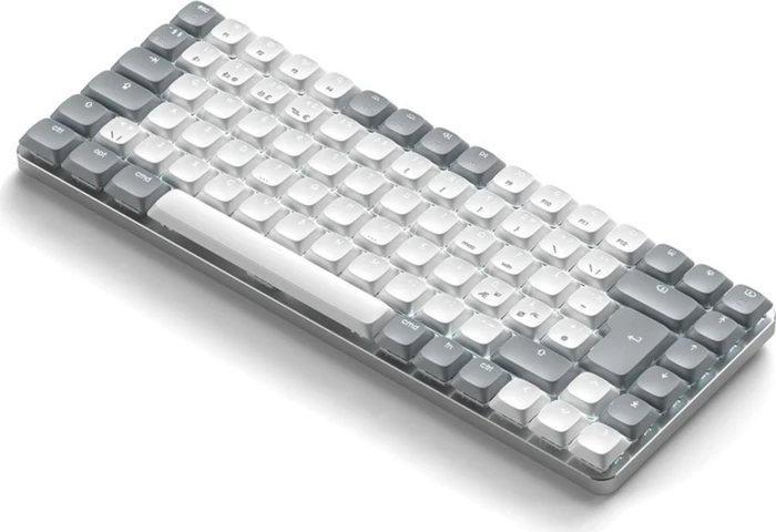 Satechi SM1 Slim Mechanical Backlit BT Keyboard, Light, weiß/grau, low-profile BROWN Switches, USB/Bluetooth, ND