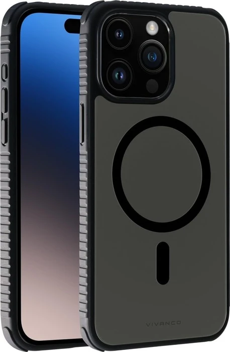 Vivanco Mag Solid Elite Cover für Apple iPhone 15 Pro schwarz