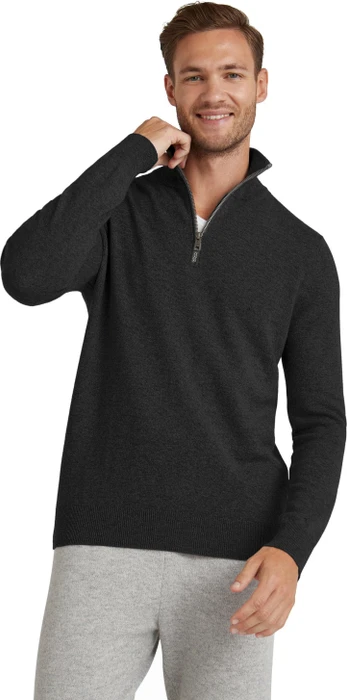 Falke Luxury Troyer Pullover schwarz (Herren)