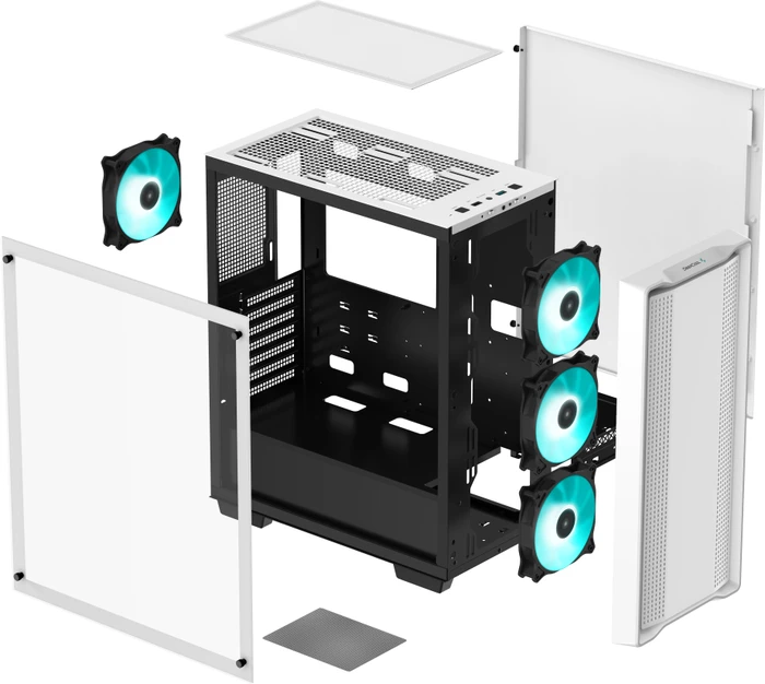 DeepCool CC560, weiß, Glasfenster