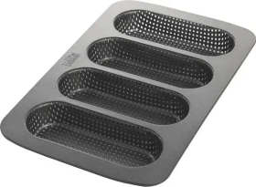 Birkmann Laib & Seele 4er Mini-Baguette-Blech Brotbackform 35x22cm