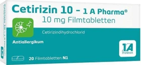 1A Pharma Cetirizin 10 Filmtabletten, 20 Stück