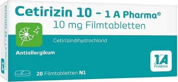 1A Pharma Cetirizin 10 Filmtabletten, 20 Stück