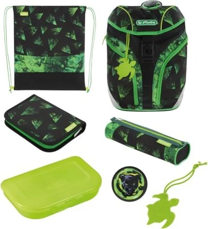 Herlitz SoftLight Plus Greenline Explorer Schultaschen-Set, 6-tlg.