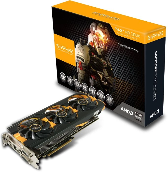 Sapphire Radeon R9 290X Tri-X OC, 4GB GDDR5, 2x DVI, HDMI, DP, full retail