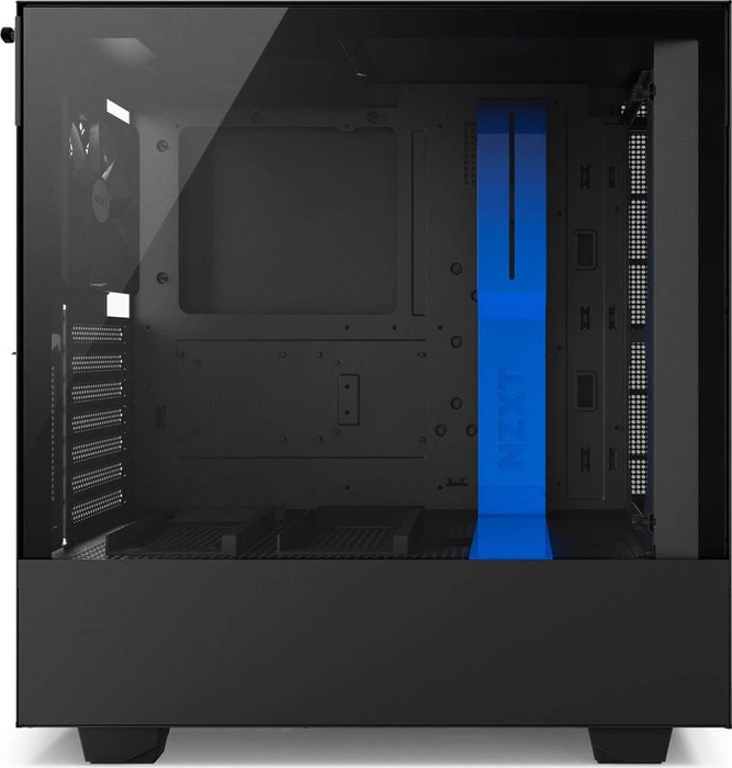 NZXT H500i schwarz/blau, Glasfenster