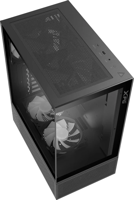 ADATA XPG Invader X Mini, schwarz, inkl. Lüfter, USB-C, Glasfenster