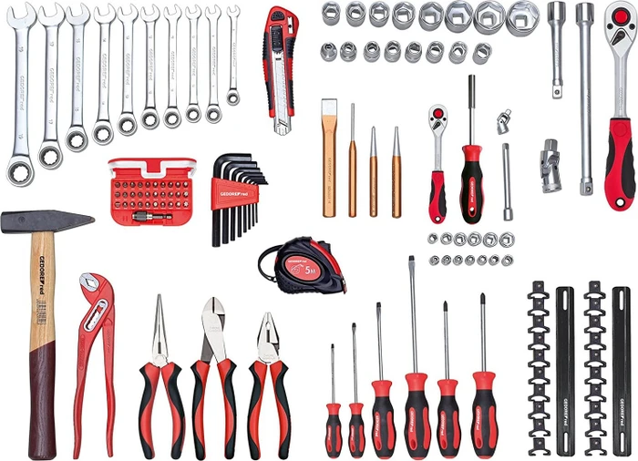 Gedore red R21650108 All-In Handwerkzeugset inkl. Koffer, 108-tlg.
