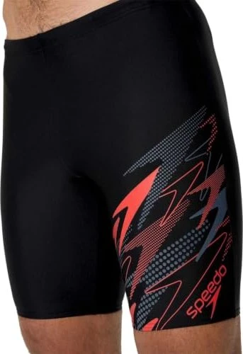 Speedo Medley Logo Jammer Badehose grau/schwarz (Herren)