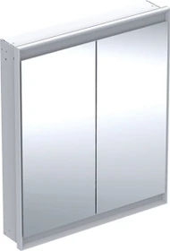 Geberit ONE Spiegelschrank ComfortLight, 2 Türen, UP-Montage, 75cm, weiß/Aluminium pulverbeschichtet