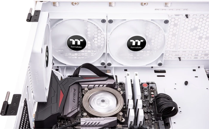 Thermaltake CT120 Snow White, weiß, 120mm, 2er-Pack