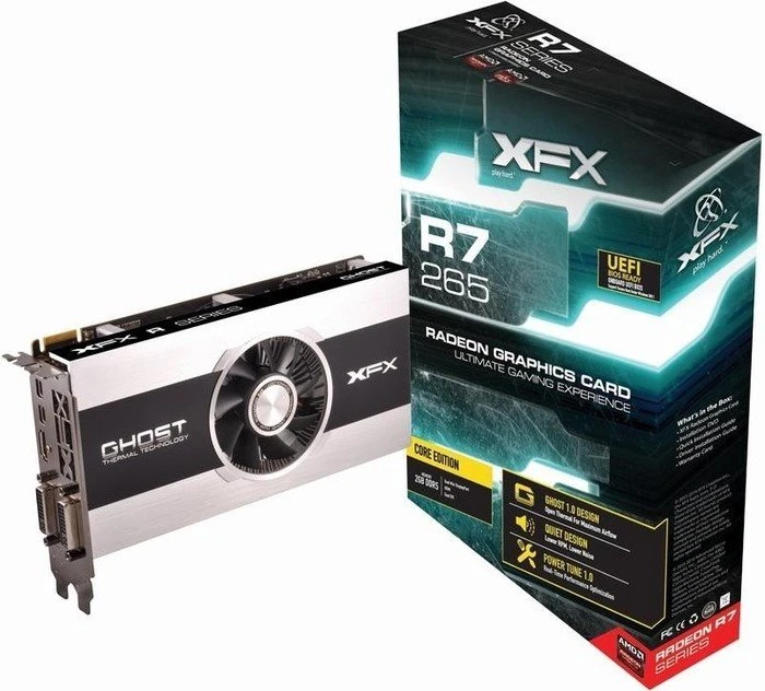 XFX Radeon R7 265 Core Edition, 2GB GDDR5, 2x DVI, HDMI, 2x mDP