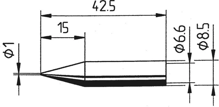 Ersa Dauerlötspitze, bleistiftspitz, 1mm