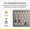 Glorious GMMK 3 Pro HE Wireless 65% Pre-built Gaming Keyboard, silber, LEDs RGB, Glorious Fox HE, USB/Bluetooth, US Vorschaubild