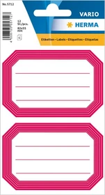 Herma Buchetiketten neutral roter Rand, 78x53mm, mehrfarbig, 6 Blatt (12 Etiketten)