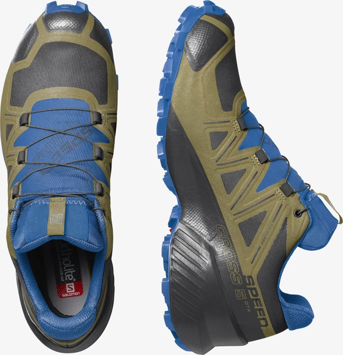 Salomon Speedcross 5 GTX black/green moss/skydiver (Herren)