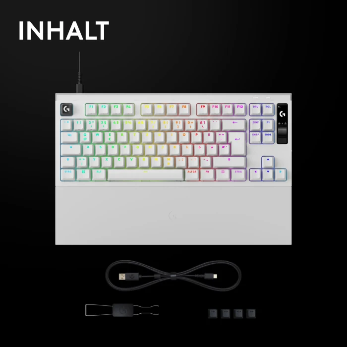 Logitech G PRO X2 TKL Rapid, weiß, KS-20 Magnetic Analog, USB, EN