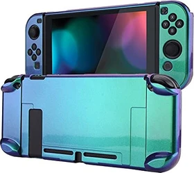 PlayVital Dockable Hartschalen-Schutzhülle Cover glossy chameleon green purple (Switch)
