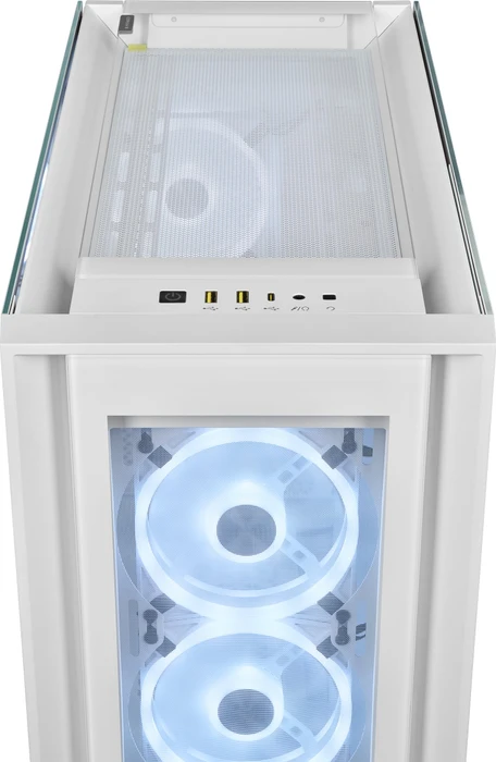 Corsair iCue 5000X RGB QL Edition, weiß, Glasfenster