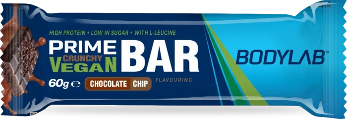 BodyLab24 Prime Crunchy Vegan Protein Bar Chocolate Chip 720g (12x 60g)