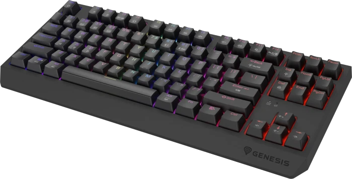 Genesis Thor 230 TKL Wireless, schwarz, LEDs RGB, hot-swap, Outemu Panda, USB/Bluetooth, US