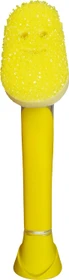 Scrub Daddy Dish Wand Reinigungsschwamm mit Spülmittelspender gelb