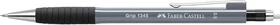 Faber-Castell Grip 1345 Druckbleistift 0.5mm graphit, grau, Radierer