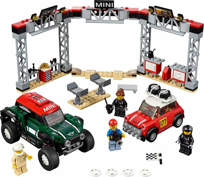 LEGO Speed Champions - Rallyeauto 1967 Mini Cooper S und Buggy 2018 Mini John Cooper Works