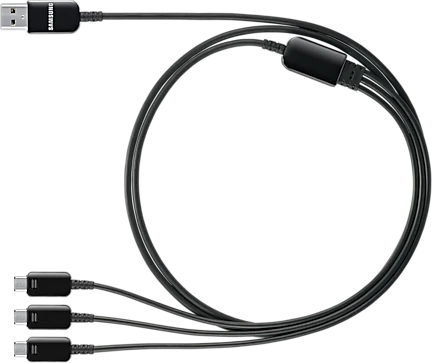 SAMSUNG USB auf 3fach microUSB schwarz Image