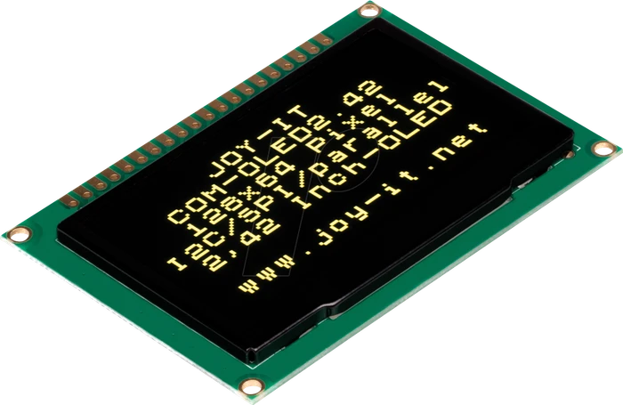 Joy-iT 2.42" OLED Displaymodul, 128x64, Negativ-OLED, gelb auf schwarz 2.42"