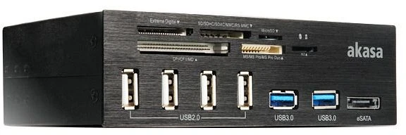 Akasa InterConnect Pro Multi-Slot-Cardreader, USB 3.0 19-Pin Stecksockel [Stecker]