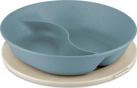 koziol Connect Separee Menü mit Deckel Teller 1.5l nature flower blue