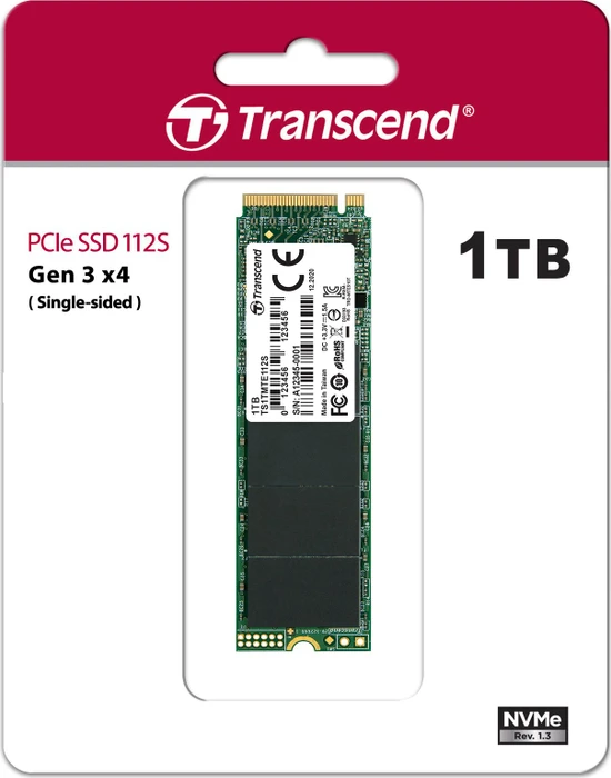 Transcend MTE112S SSD 1TB, M.2 2280 / M-Key / PCIe 3.0 x4