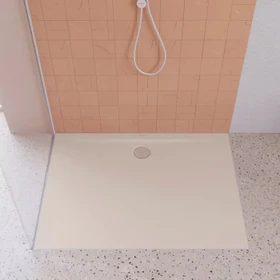 Kaldewei Superplan Zero 1542-5 Duschwanne 90x110cm, Perl-Effekt, Wannenträger extraflach, warm beige 20