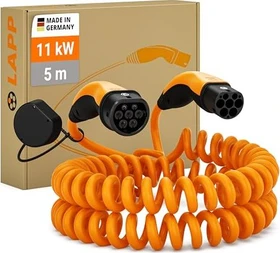 Lapp Mobility Spiral Ladekabel Typ 2 orange, 11kW,  5m Spiralkabel